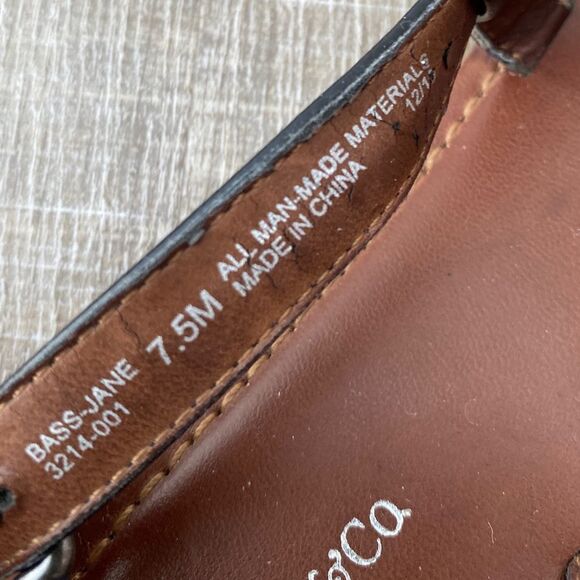 GH Bass & Co Jane Sandals Womens 7.5 Flats Strappy Vegan Black Patent Leather - Picture 9 of 9